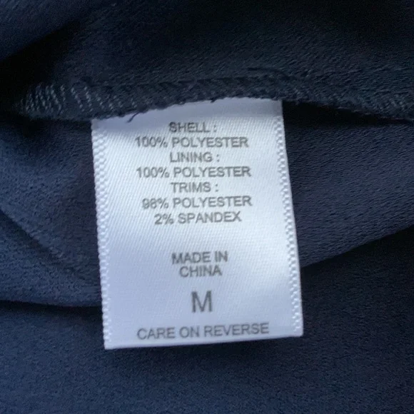 New York & Company Navy Blue Long Bomber Jacket - Picture 7 of 8